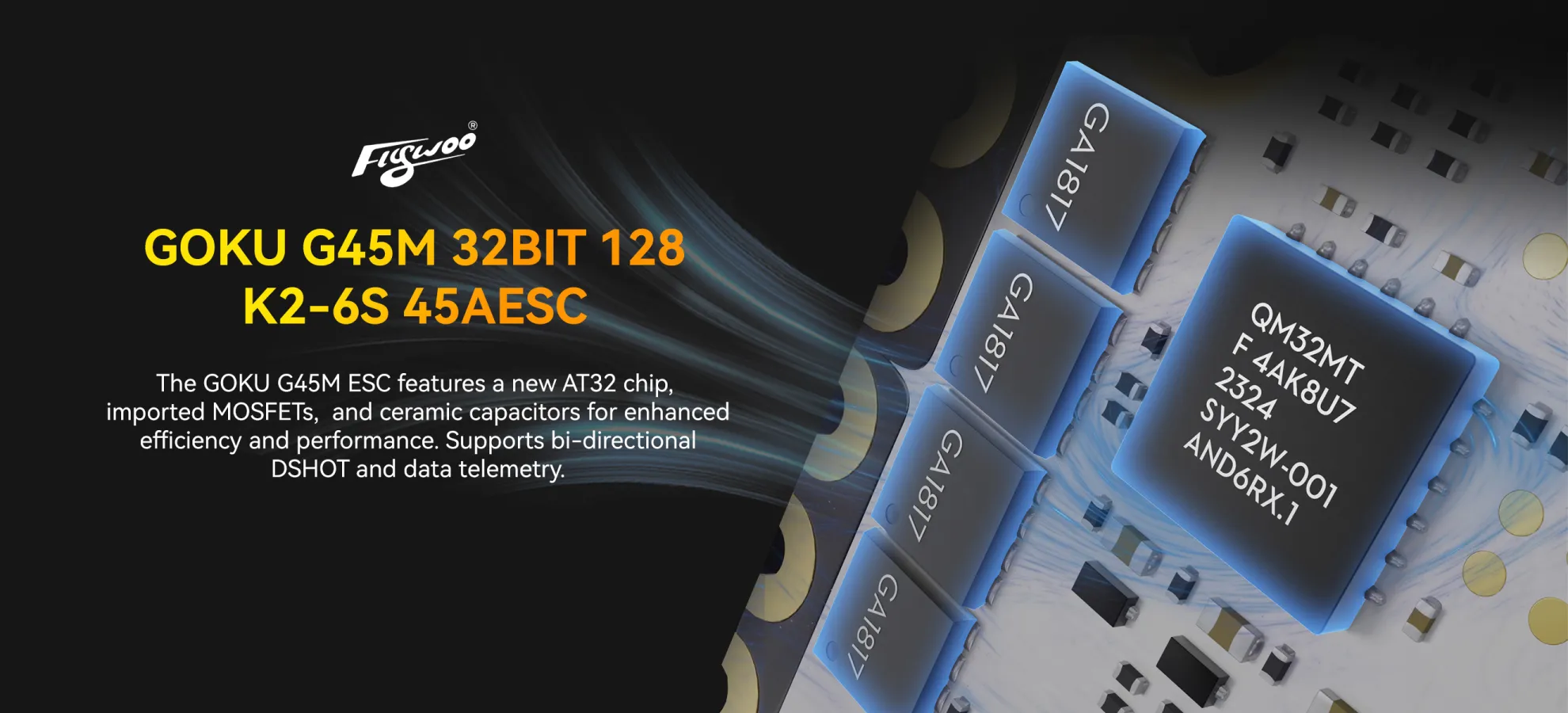 flywoo goku g45m 4 in 1 esc pc chip