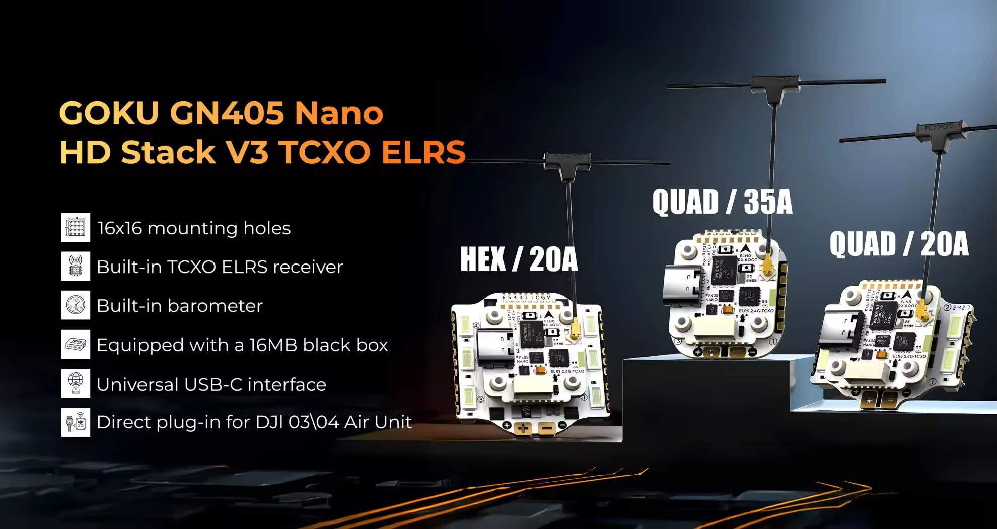 flywoo goku gn405 nano hd 20a stack v3 w txco elrs