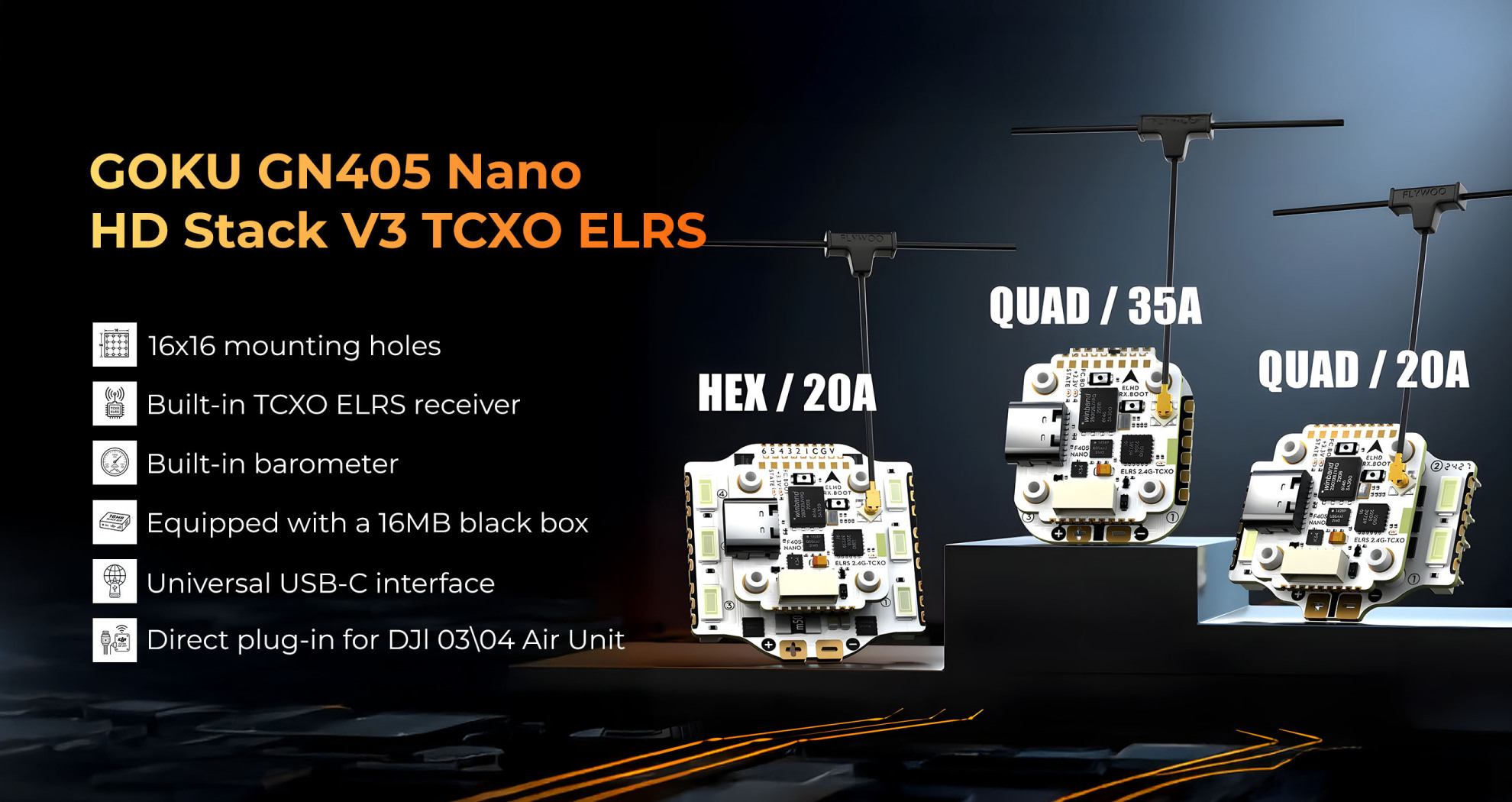 flywoo goku gn405 nano hd 20a stack v3 w txco elrs