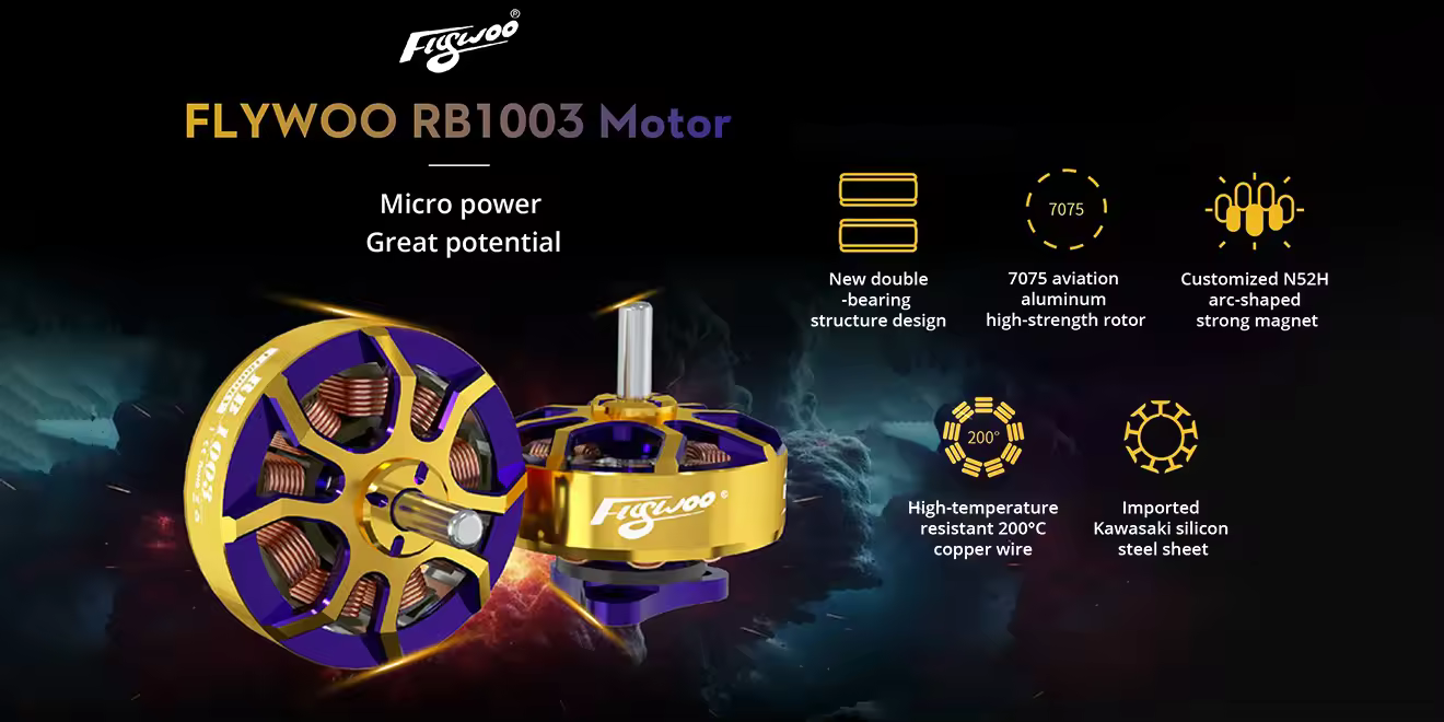 Flywoo ROBO 1003 14800KV Motor Micro Power