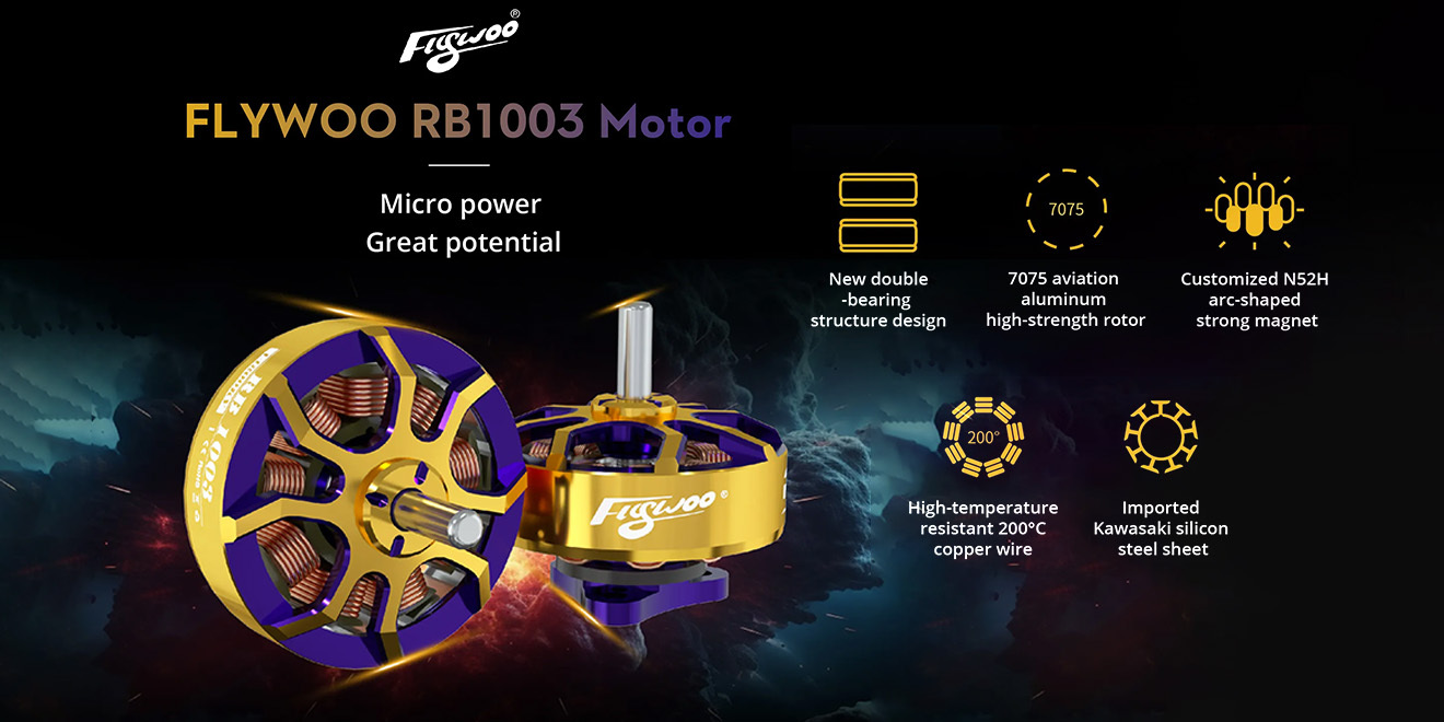 Flywoo ROBO 1003 14800KV Motor Micro Power