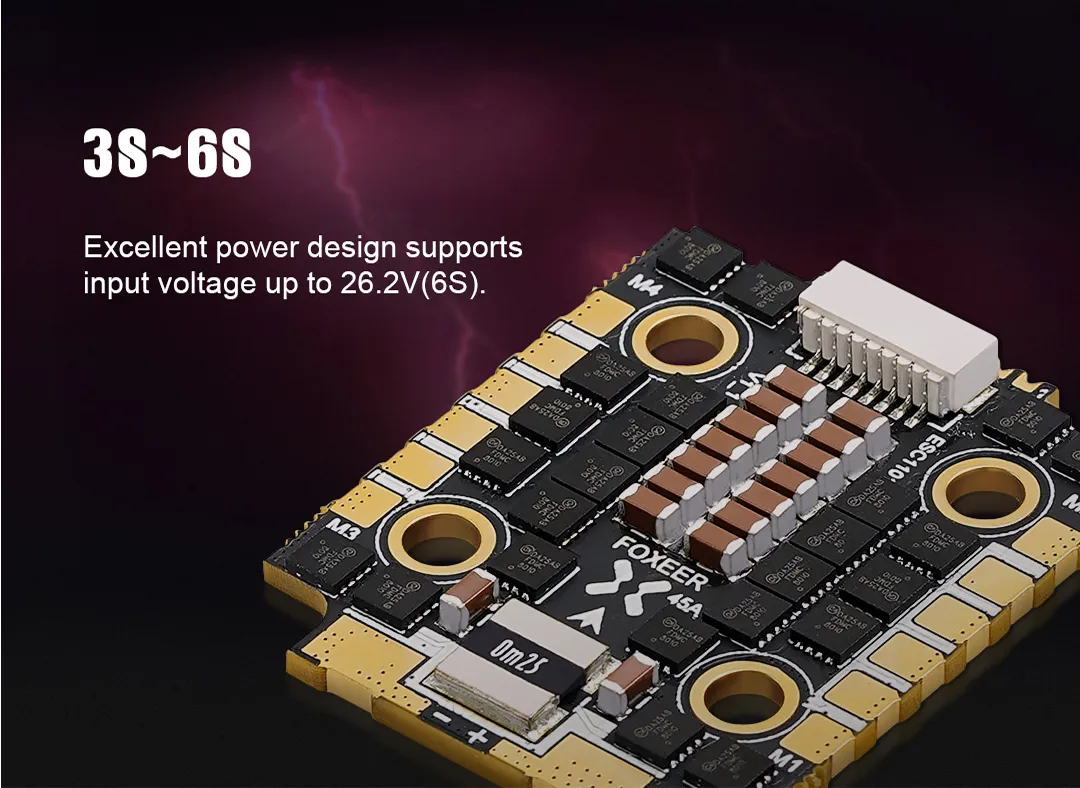 foxeer mini reaper 128k 45a bl32 4in1 esc support 3 6s