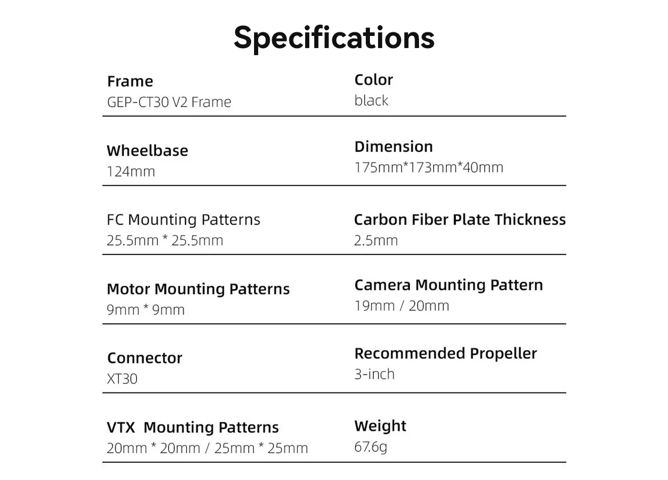 GEP-CL30 V2 O3 Frame Specification