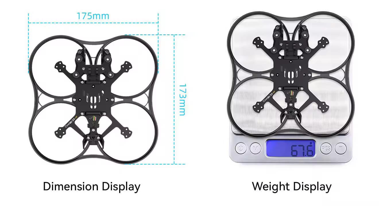 GEP-CL30 V2 O3 Frame Size and Weight