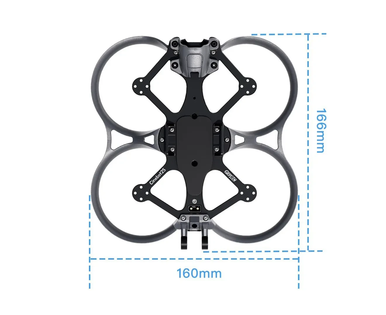 geprc gep ct25 frame pc size