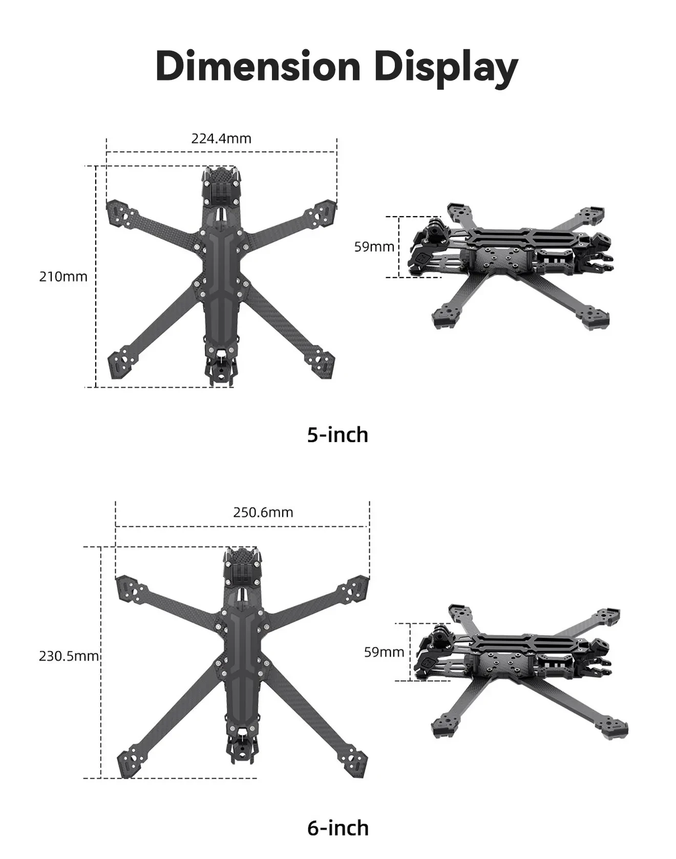 geprc gep vapor d5 frame dimension
