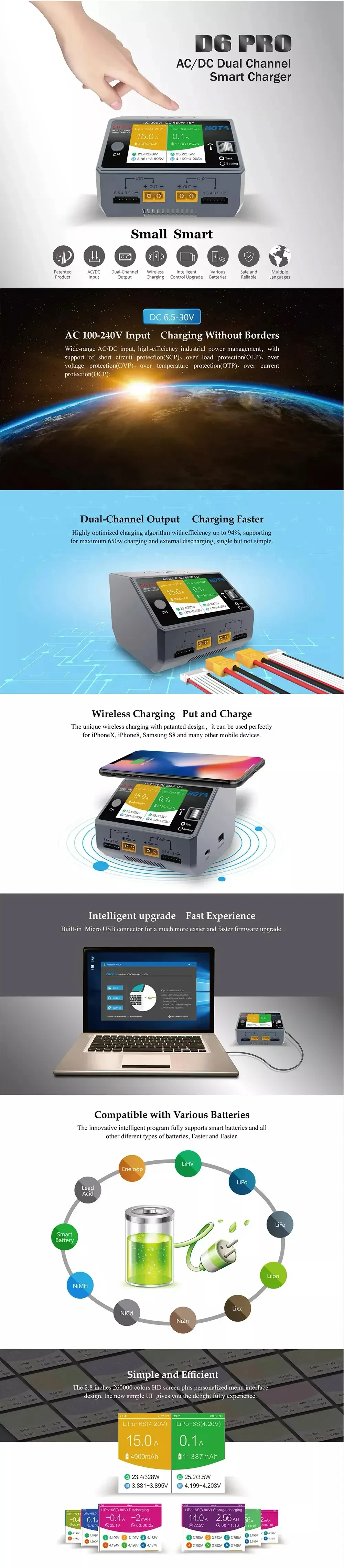 geprc hota d6 pro smart charger