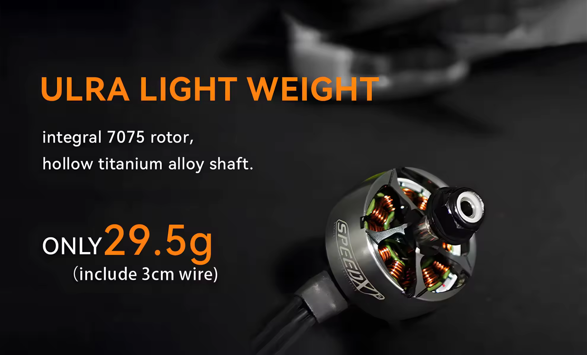 geprc speedx2 2107 5 motor 1960kv fpv drone light