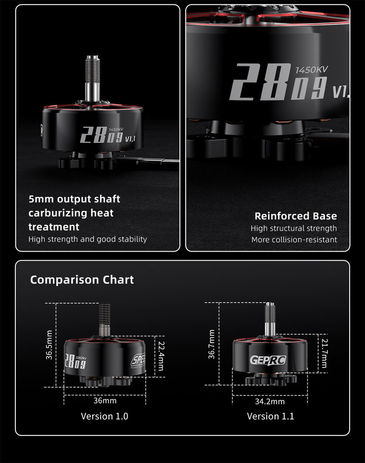 geprc speedx2 2809 v1 1 fpv drone motor 6