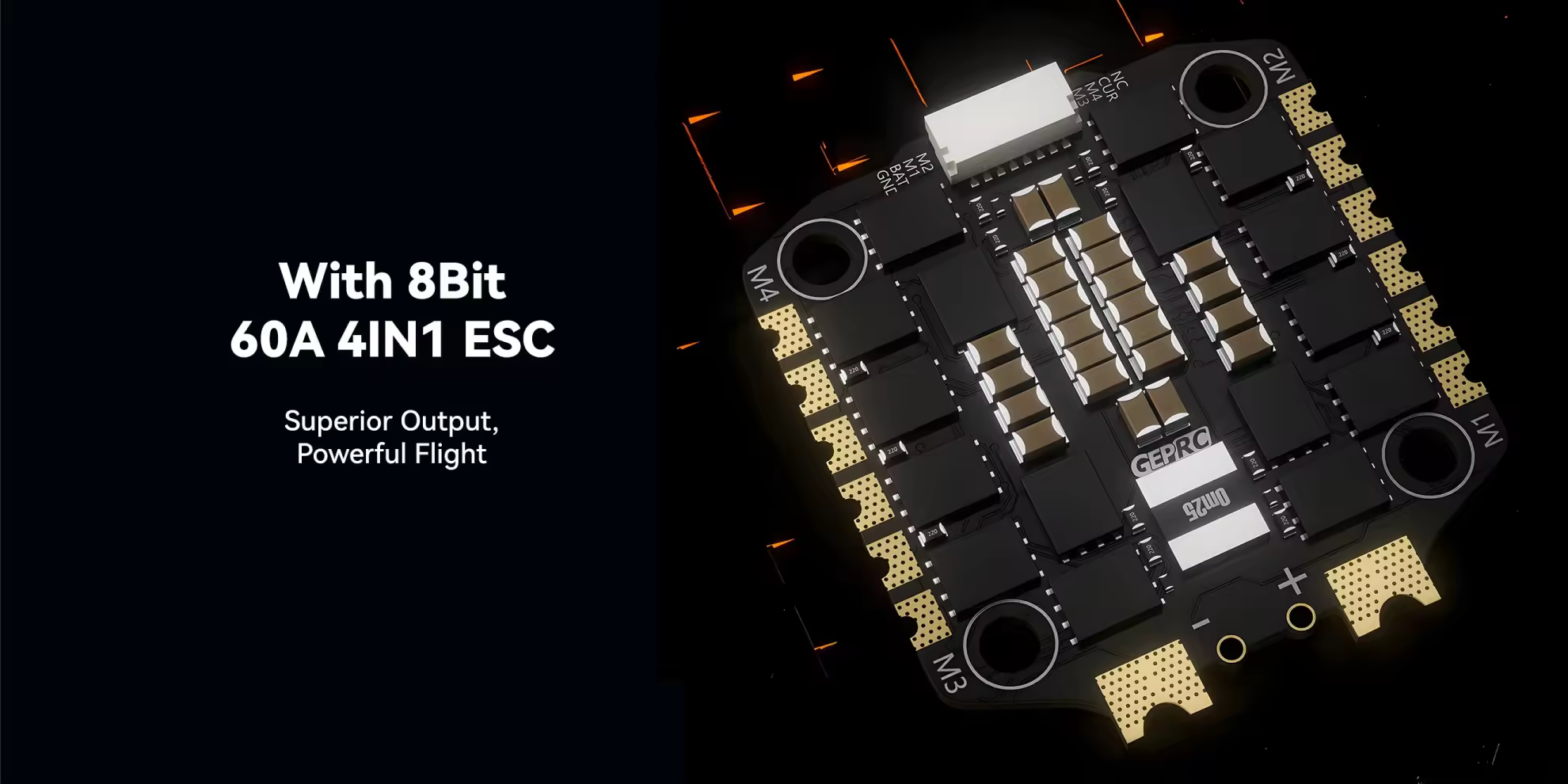 geprc taker f745 bt 8bit 60a stack 4 in 1 esc