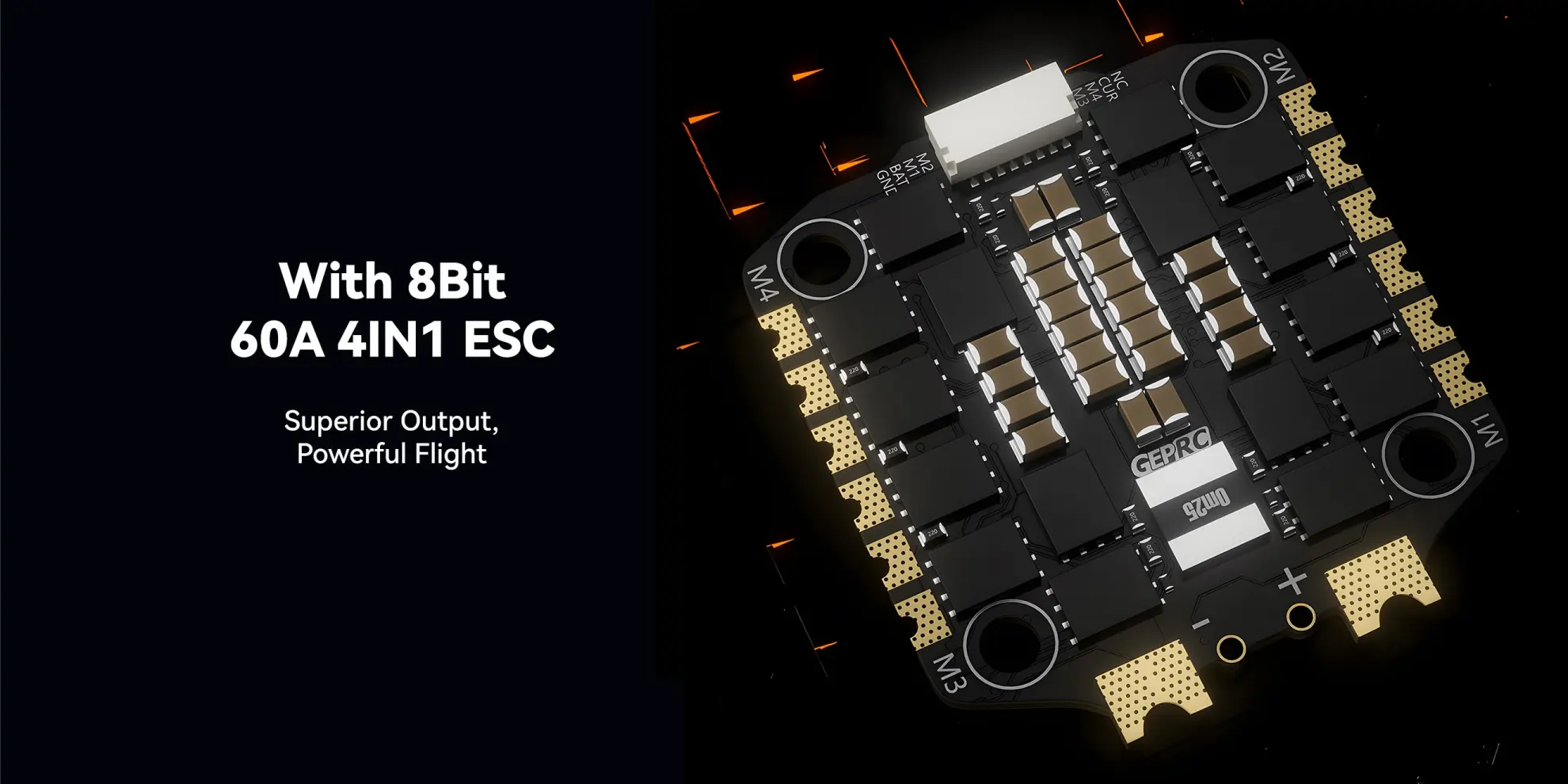 geprc taker f745 bt 8bit 60a stack 4 in 1 esc