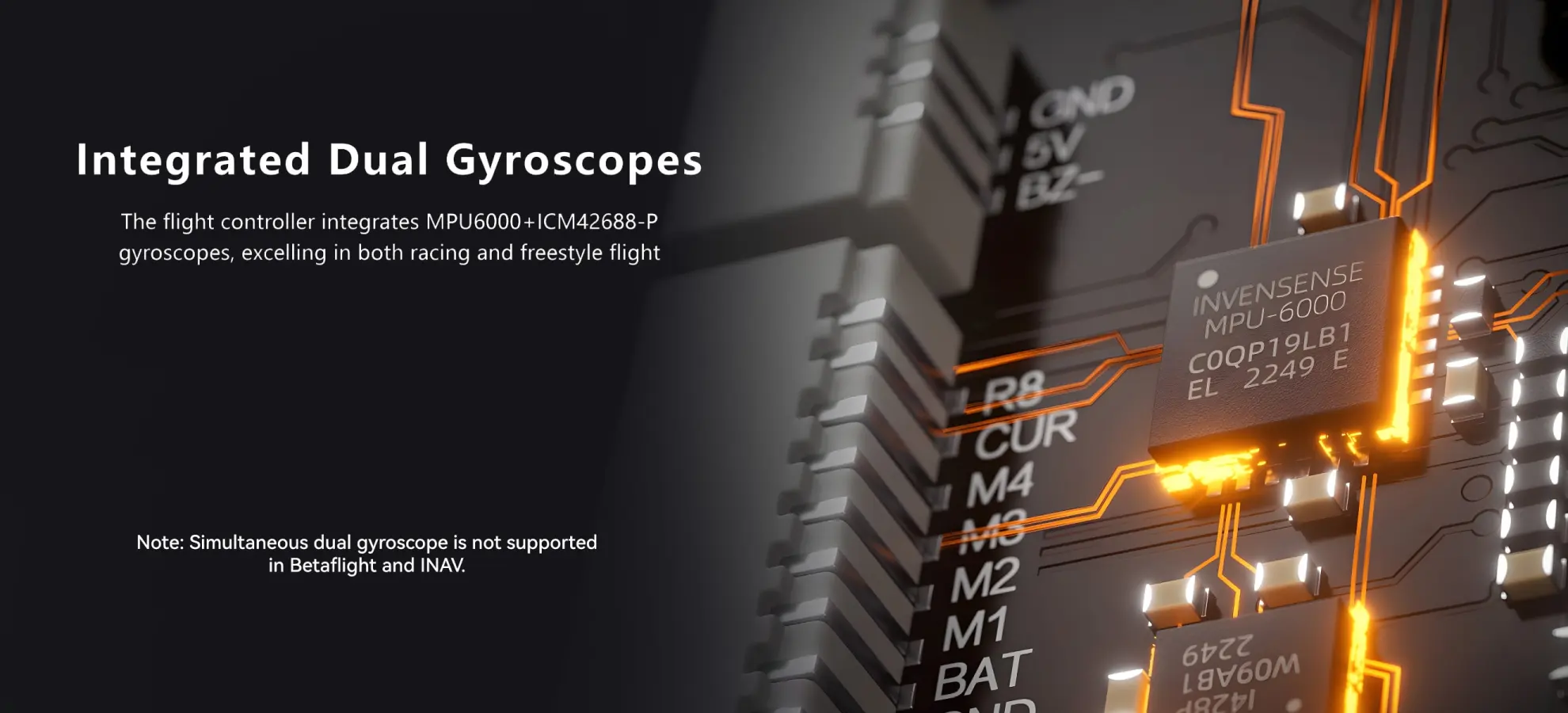 geprc taker f745 bt 8bit 60a stack gyro