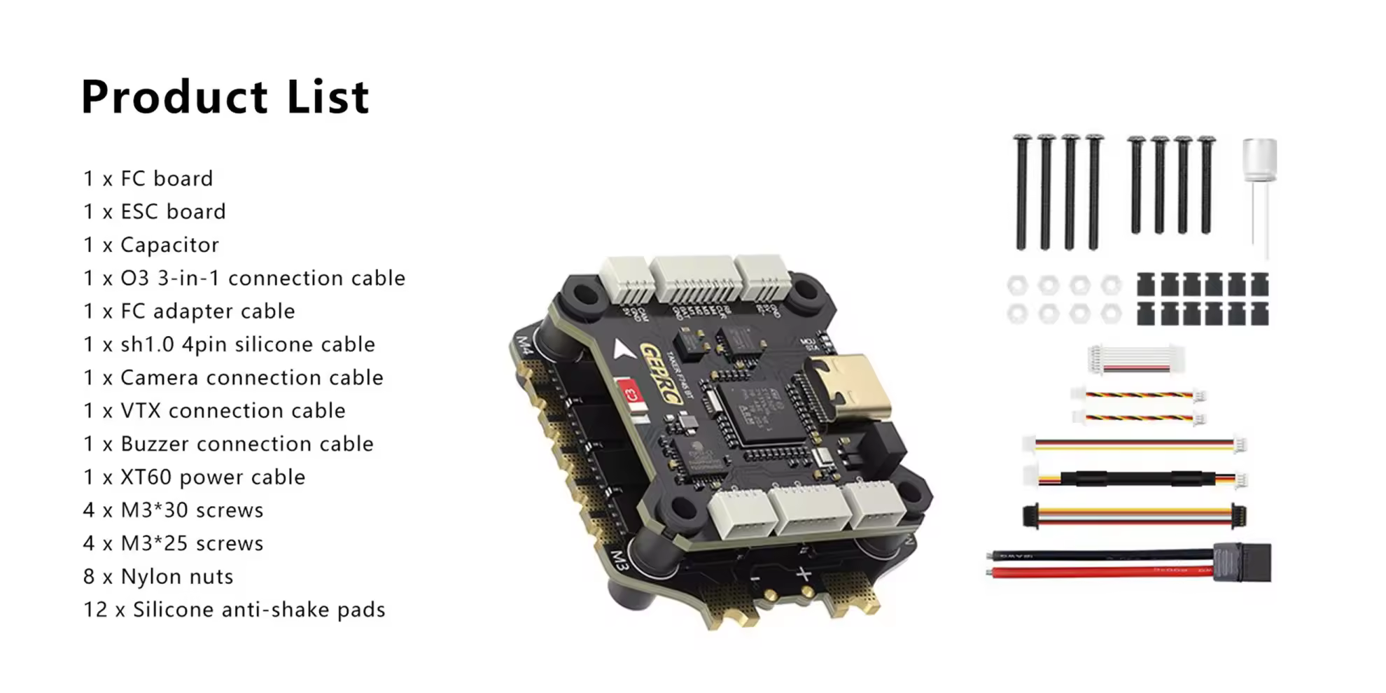 geprc taker f745 bt 8bit 60a stack list