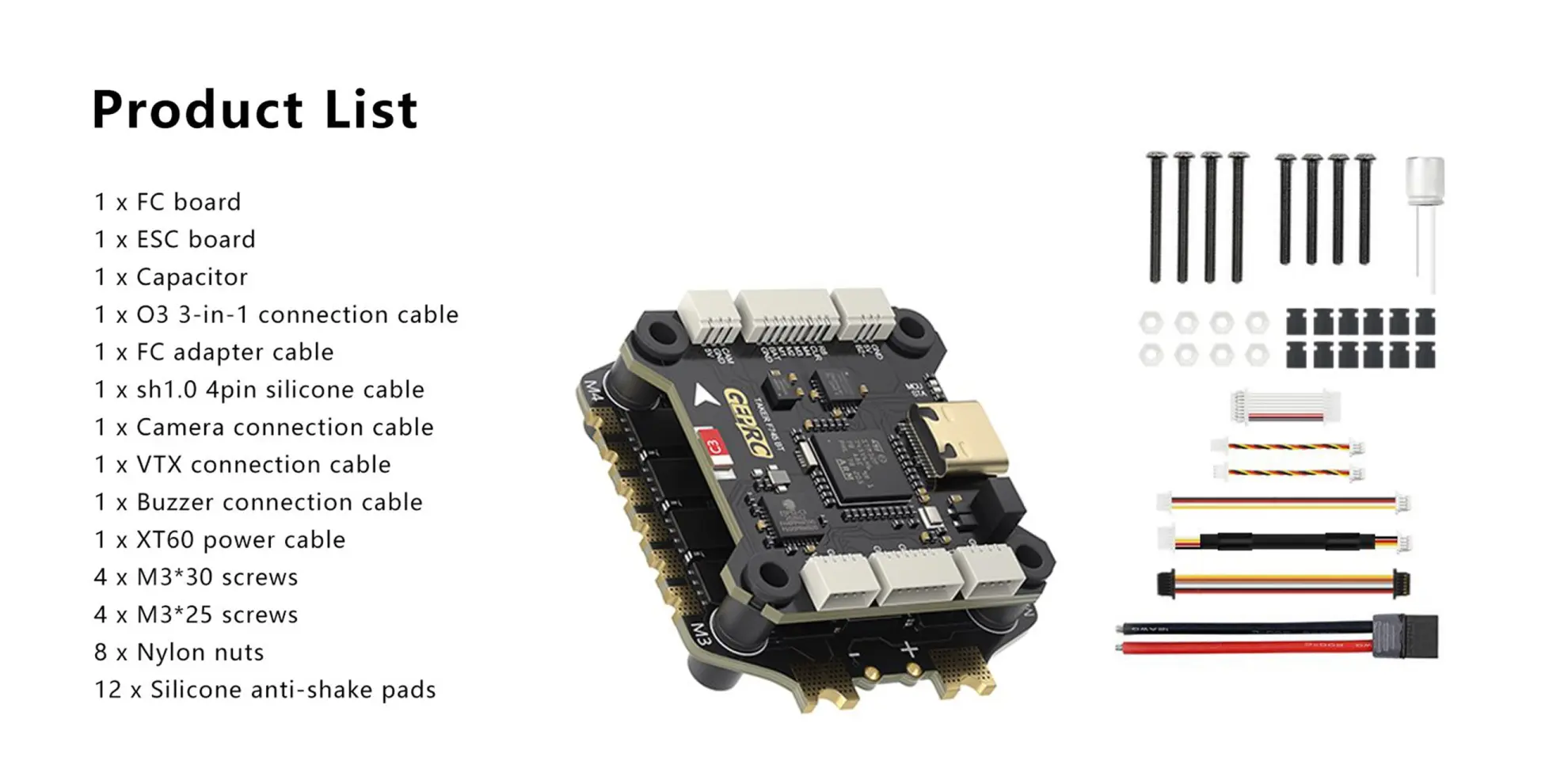 geprc taker f745 bt 8bit 60a stack list