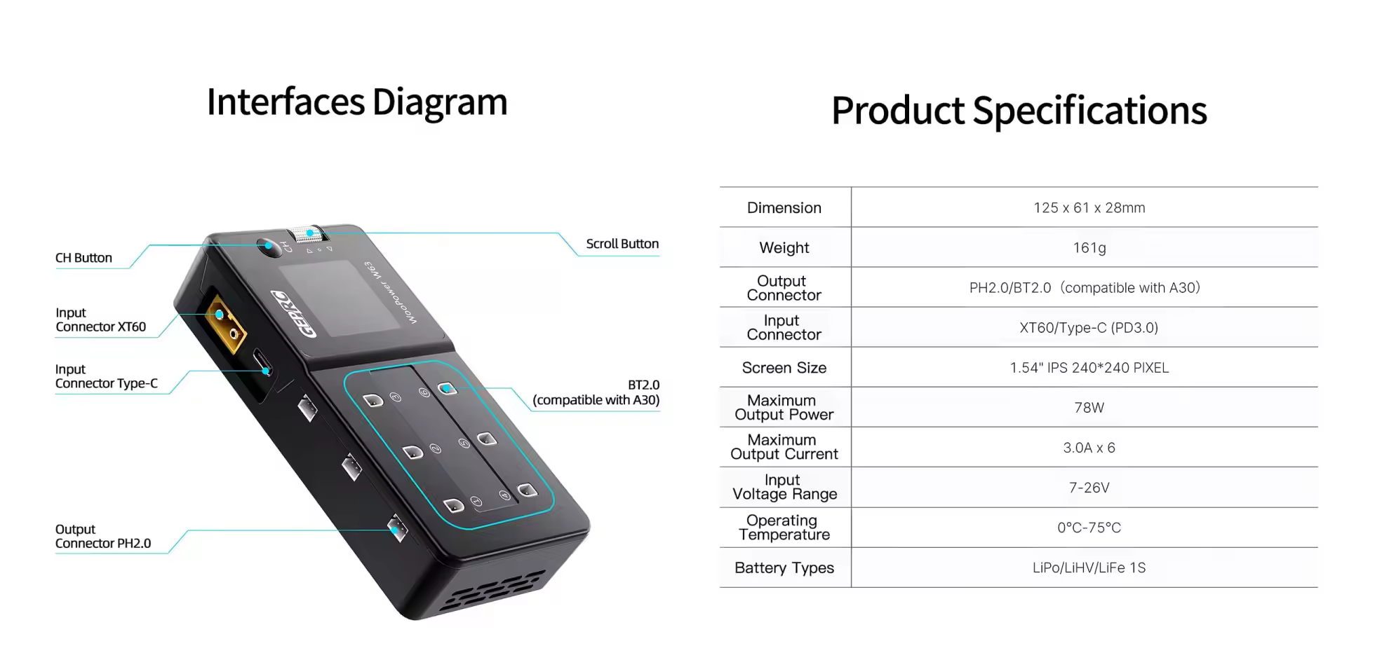 geprc woopower w63 1s charger 7
