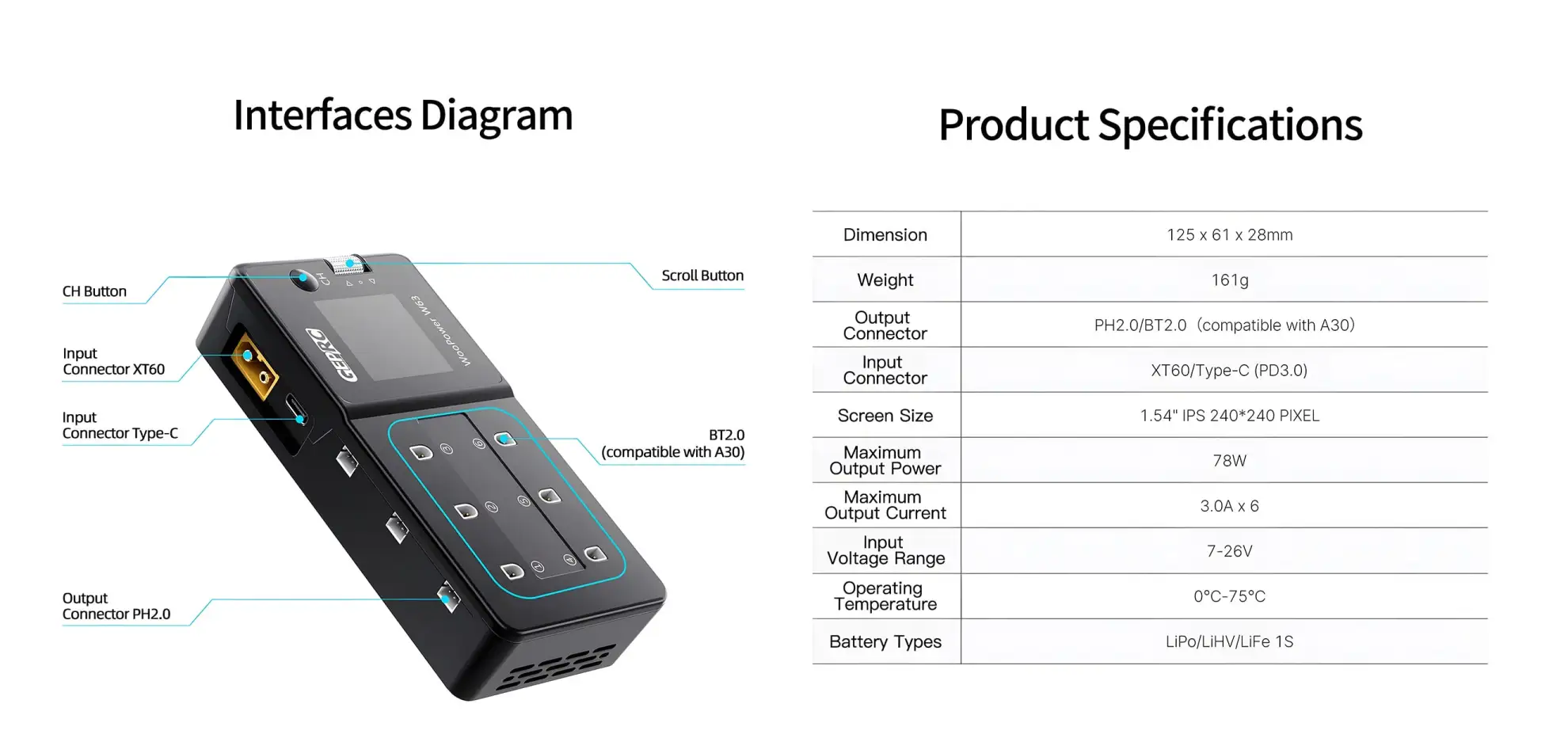 geprc woopower w63 1s charger 7