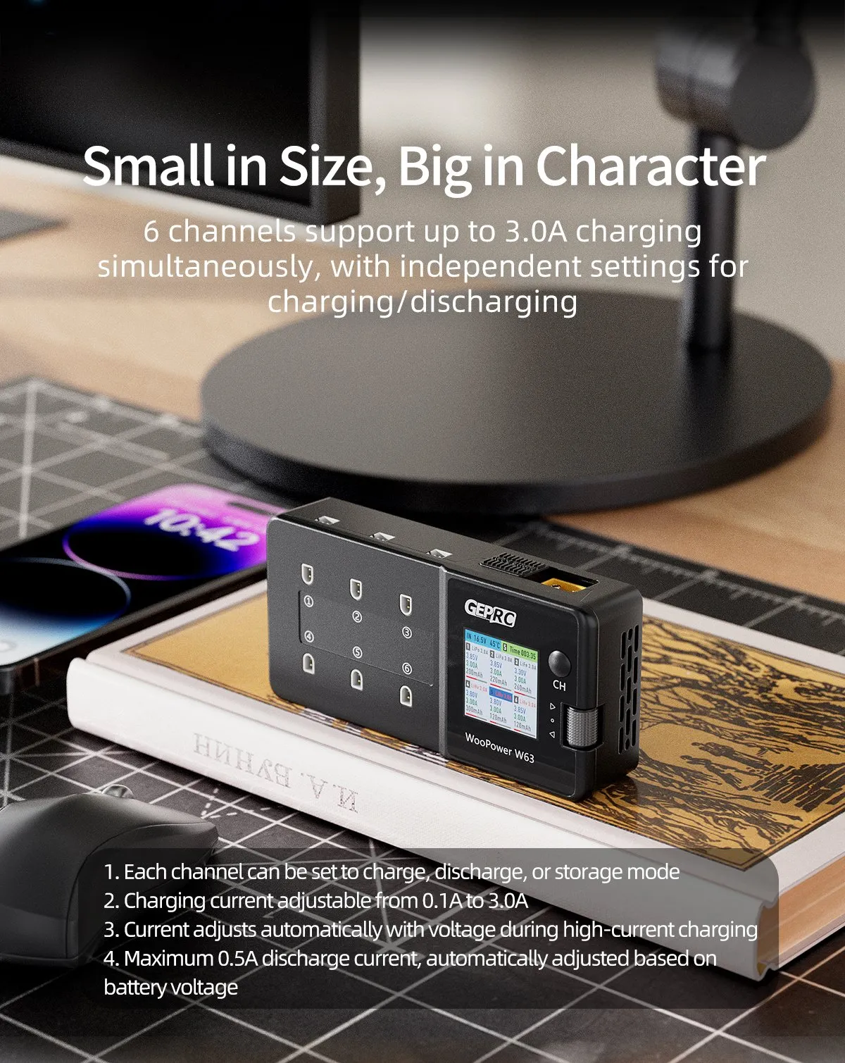 geprc woopower w63 1s charger small size big character