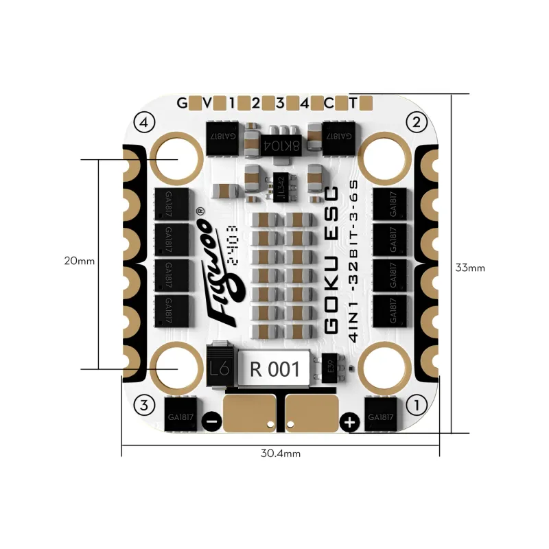Flywoo GOKU F722 Pro Mini V2 45A 32Bit 128K 20X20 Stack