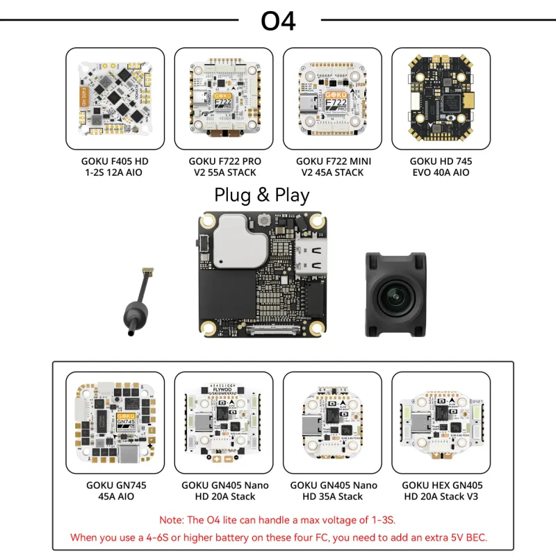 Flywoo GOKU F722 Pro Mini V2 45A 32Bit 128K 20X20 Stack