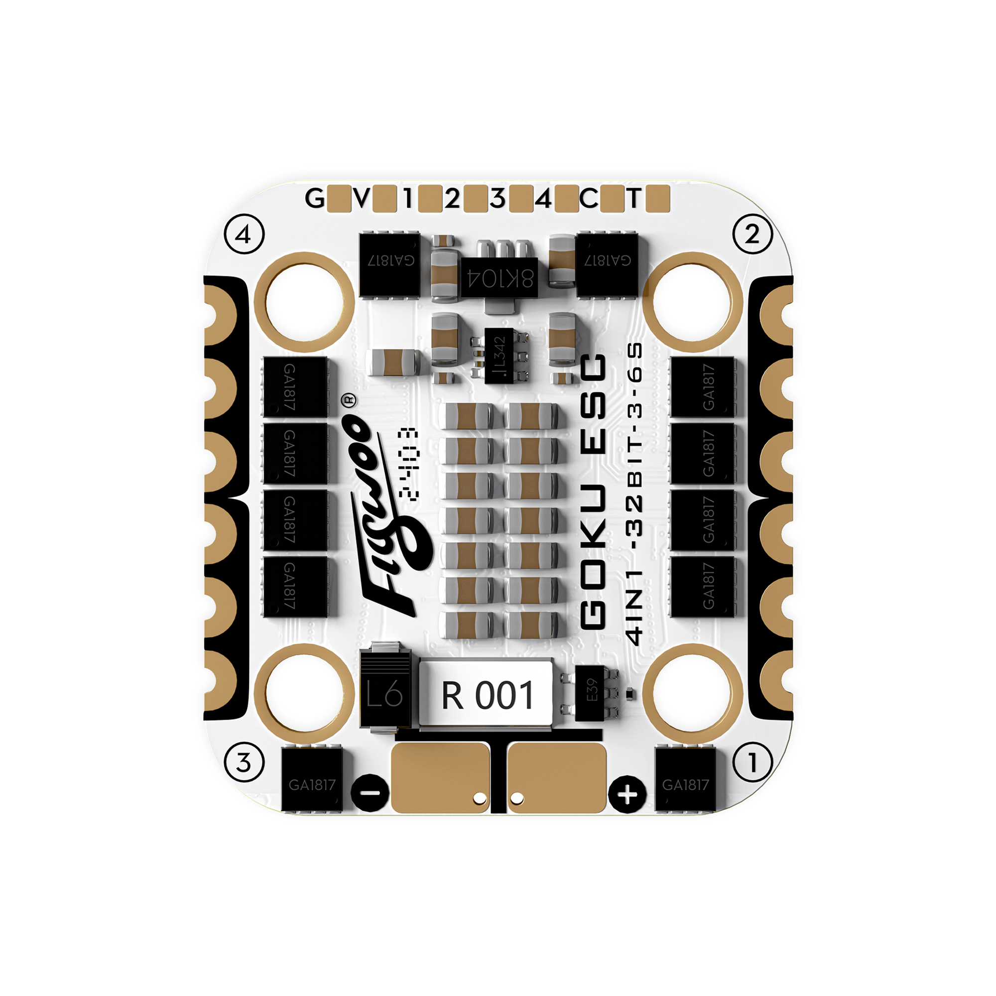 Flywoo GOKU G45M 45A ESC 2-6S AM32 32BIT 128K 4-in-1 ESC - 20x20