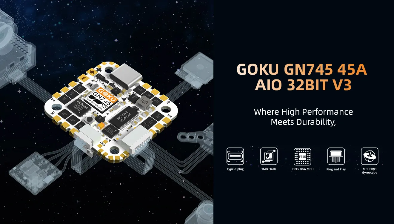 GOKU GN 745 45A AIO 32bit (MPU6000 ) V3 High-performance and Durablity