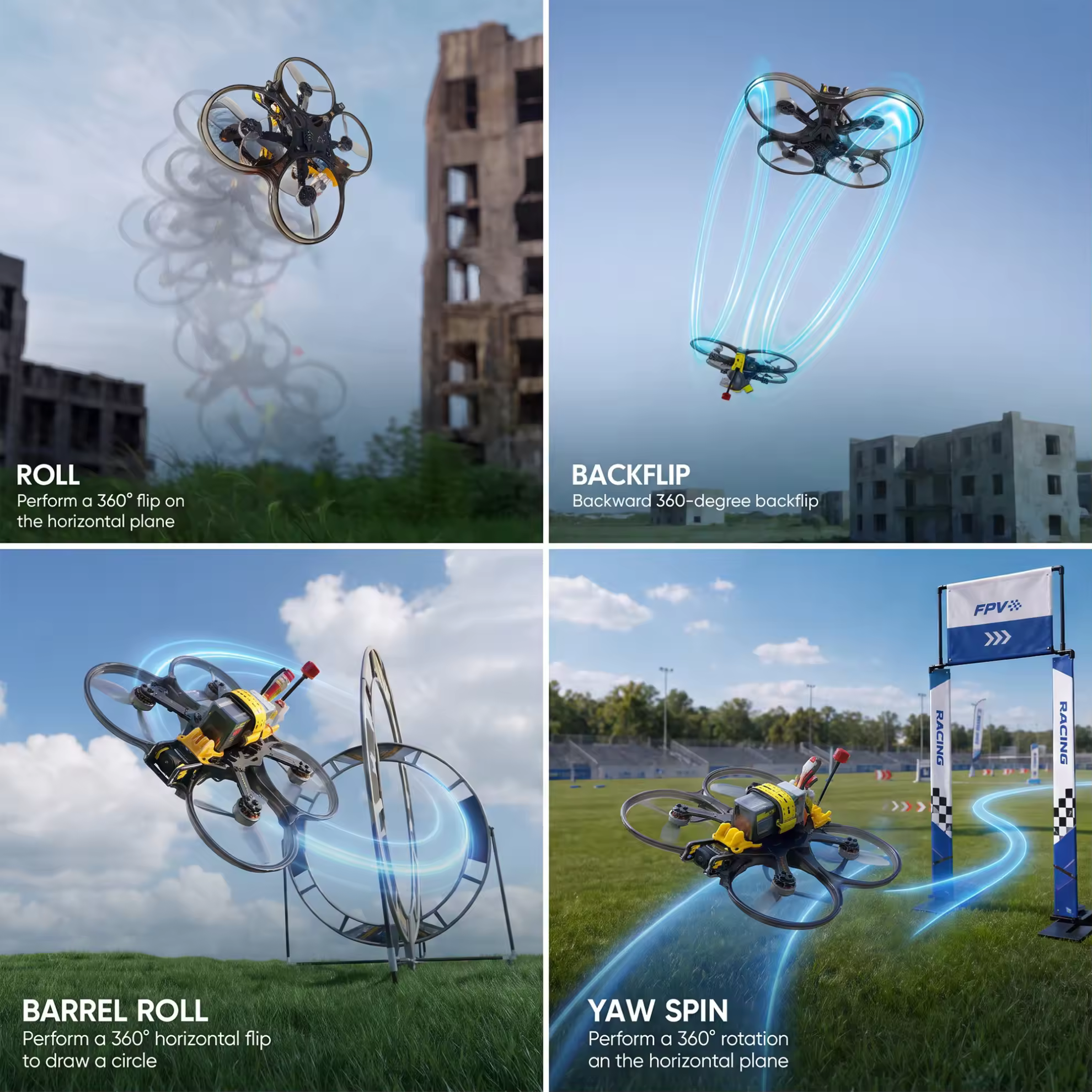 h5 3.5 inch bando freestyle drone power combo applicable scenarios
