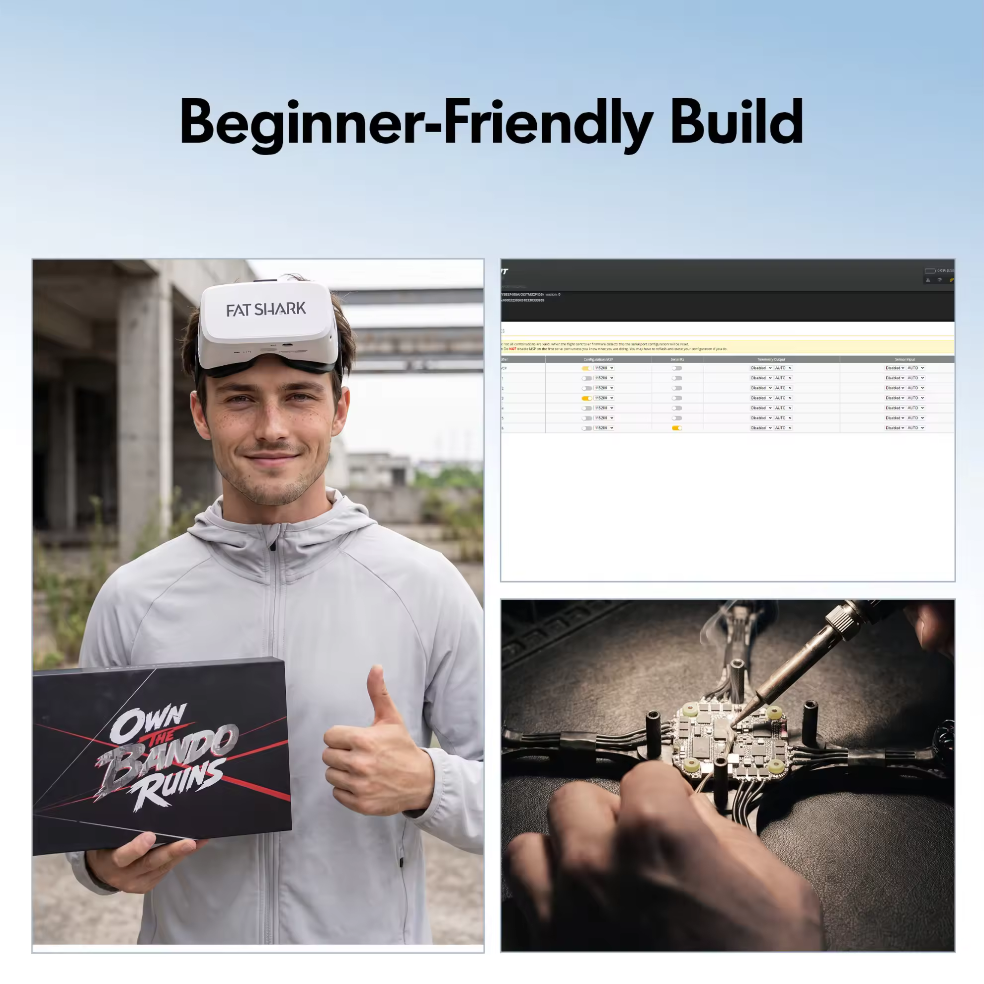 h5 3.5 inch bando freestyle drone power combo beginner friendly build