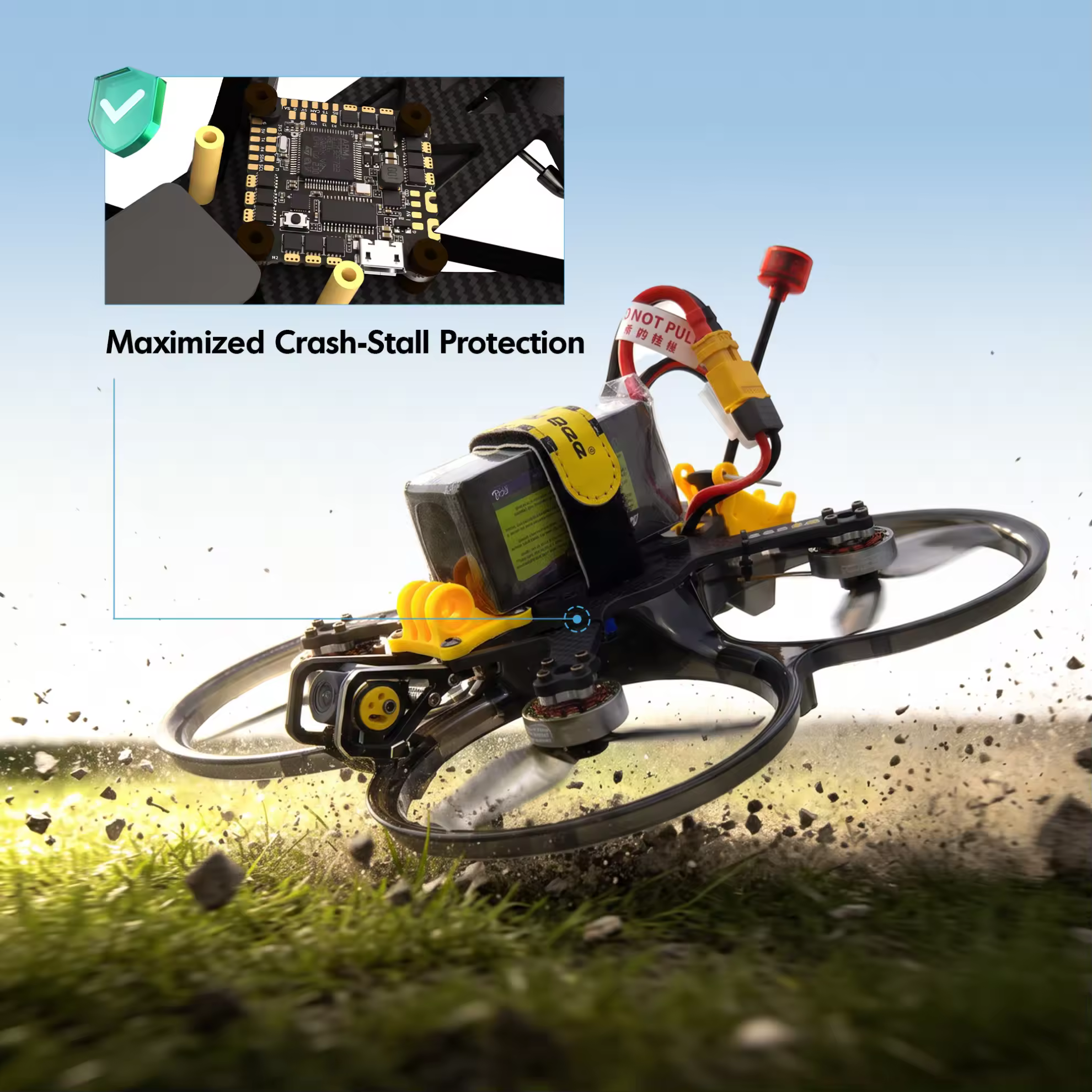 h5 3.5 inch bando freestyle drone power combo max crash stall protection
