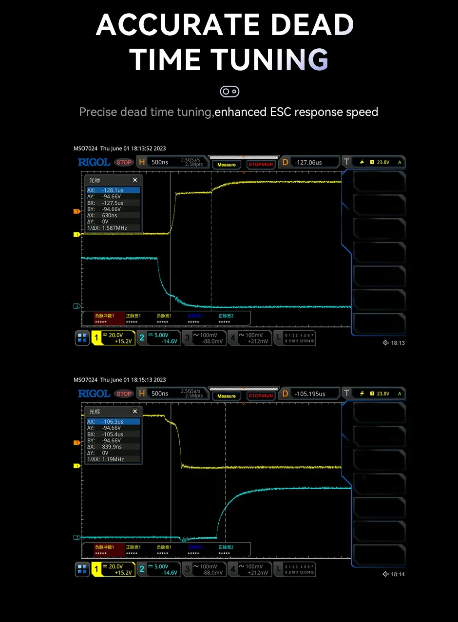T-Motor c80a 12s esc precision adjustment time
