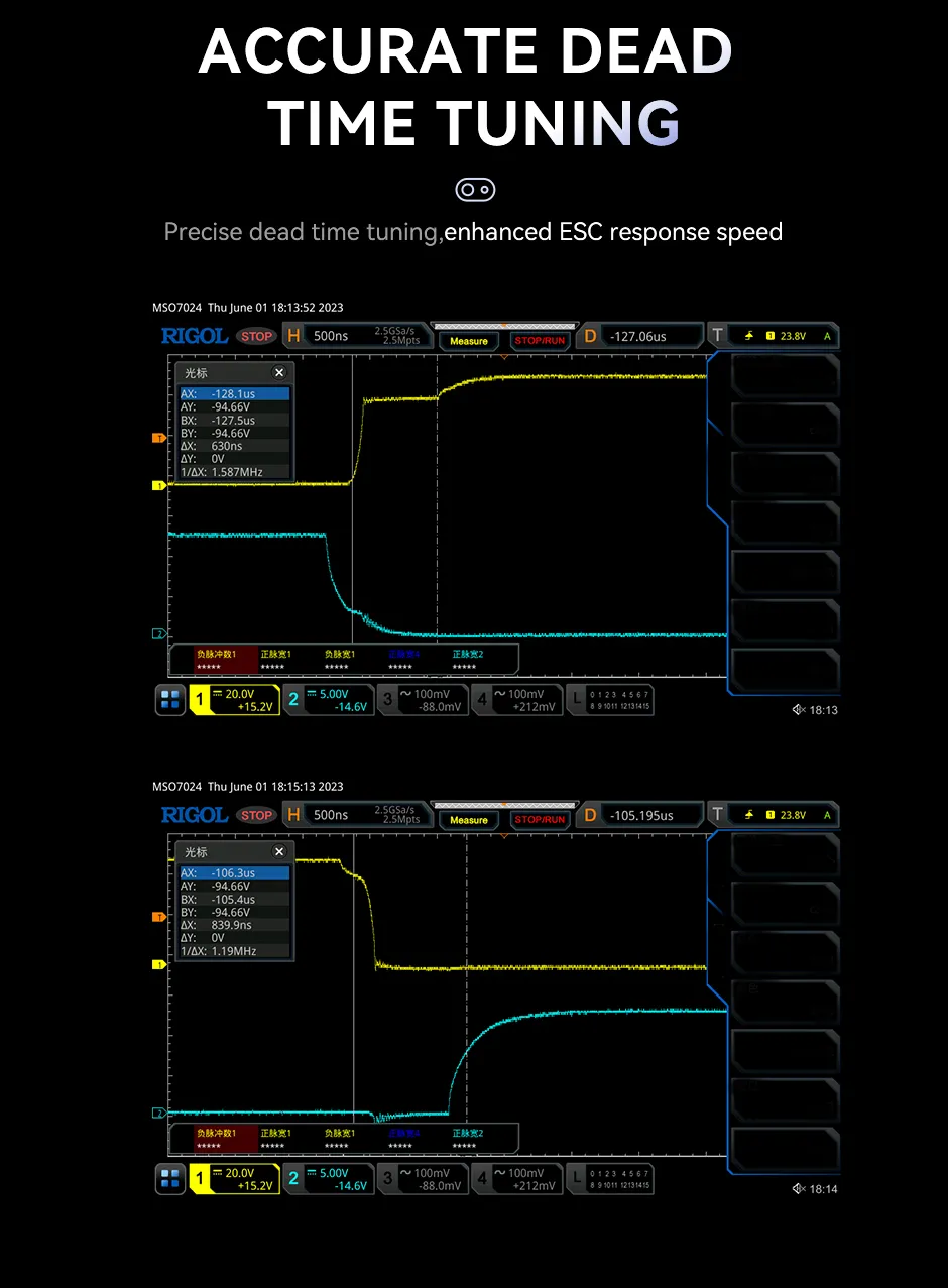 T-Motor c80a 12s esc precision adjustment time