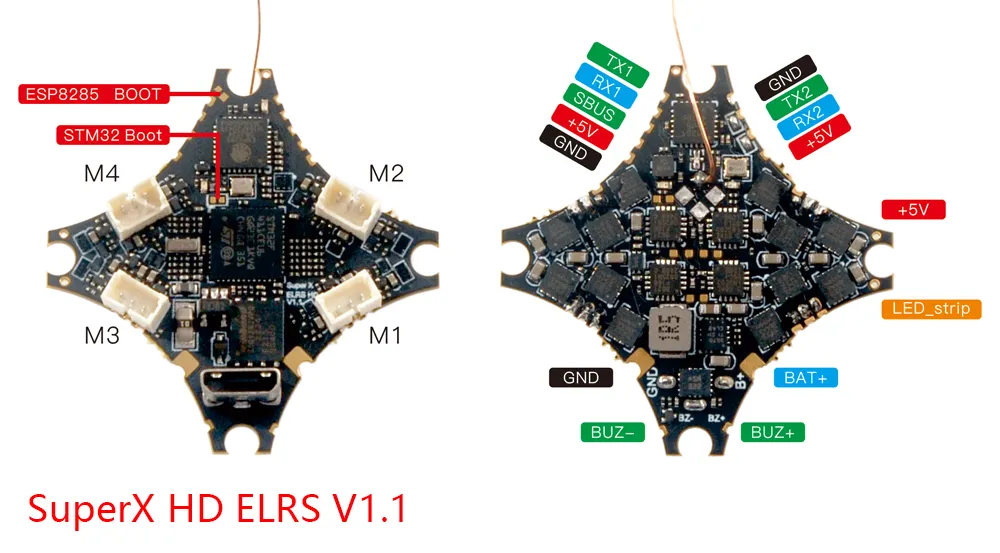 happymodel superx hd elrs 1 2s aio f411 fc