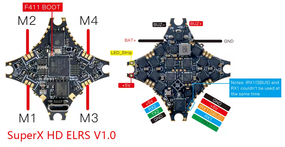 happymodel superx hd elrs 1 2s aio f411