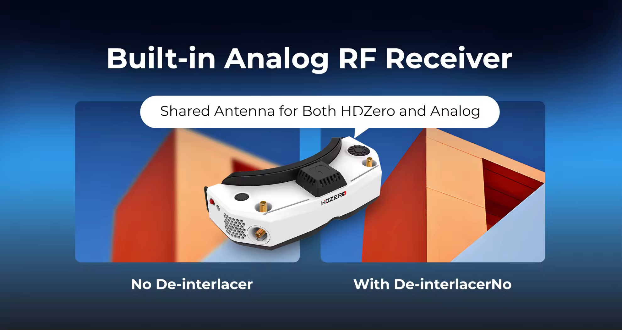 hdzero 2 fpv goggles built in receiver