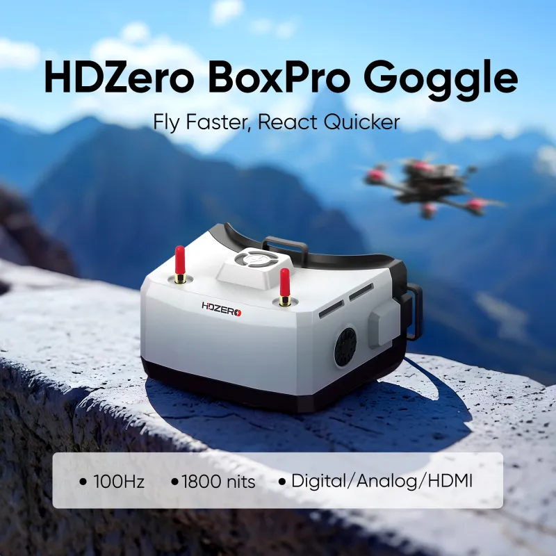 HDZero BoxPro Ultimate FPV Goggles-Ultra-low Latency DVR with HDZero, Analog and HDMI Support-BoxPro+