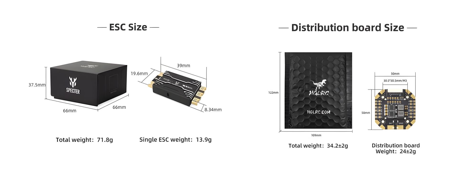 hglrc specter 90a single esc11