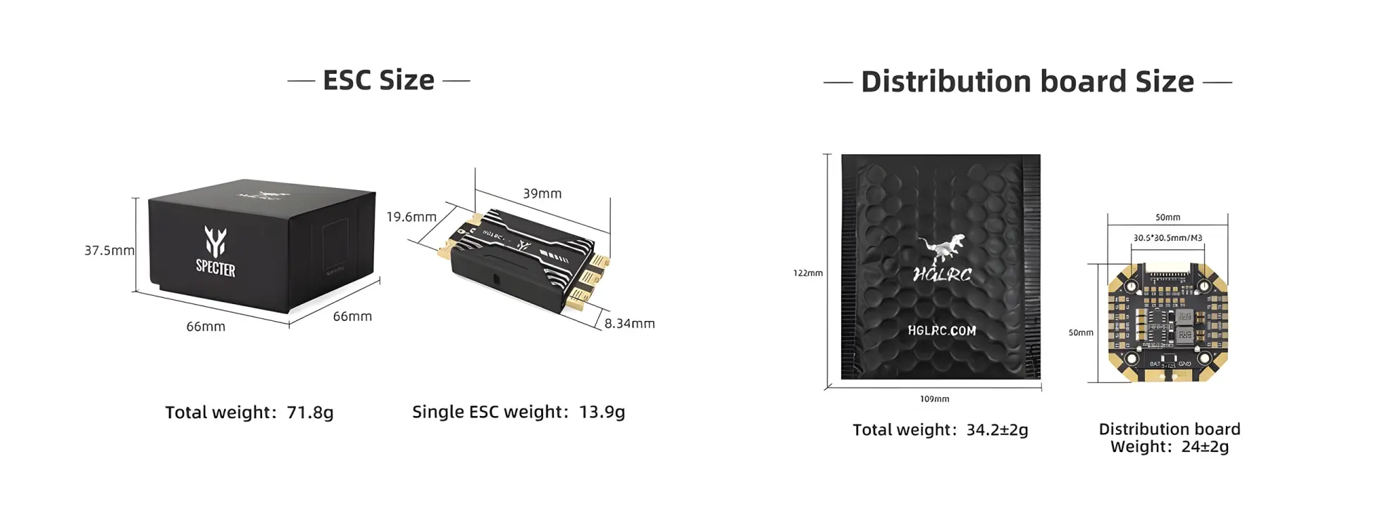 hglrc specter 90a single esc11