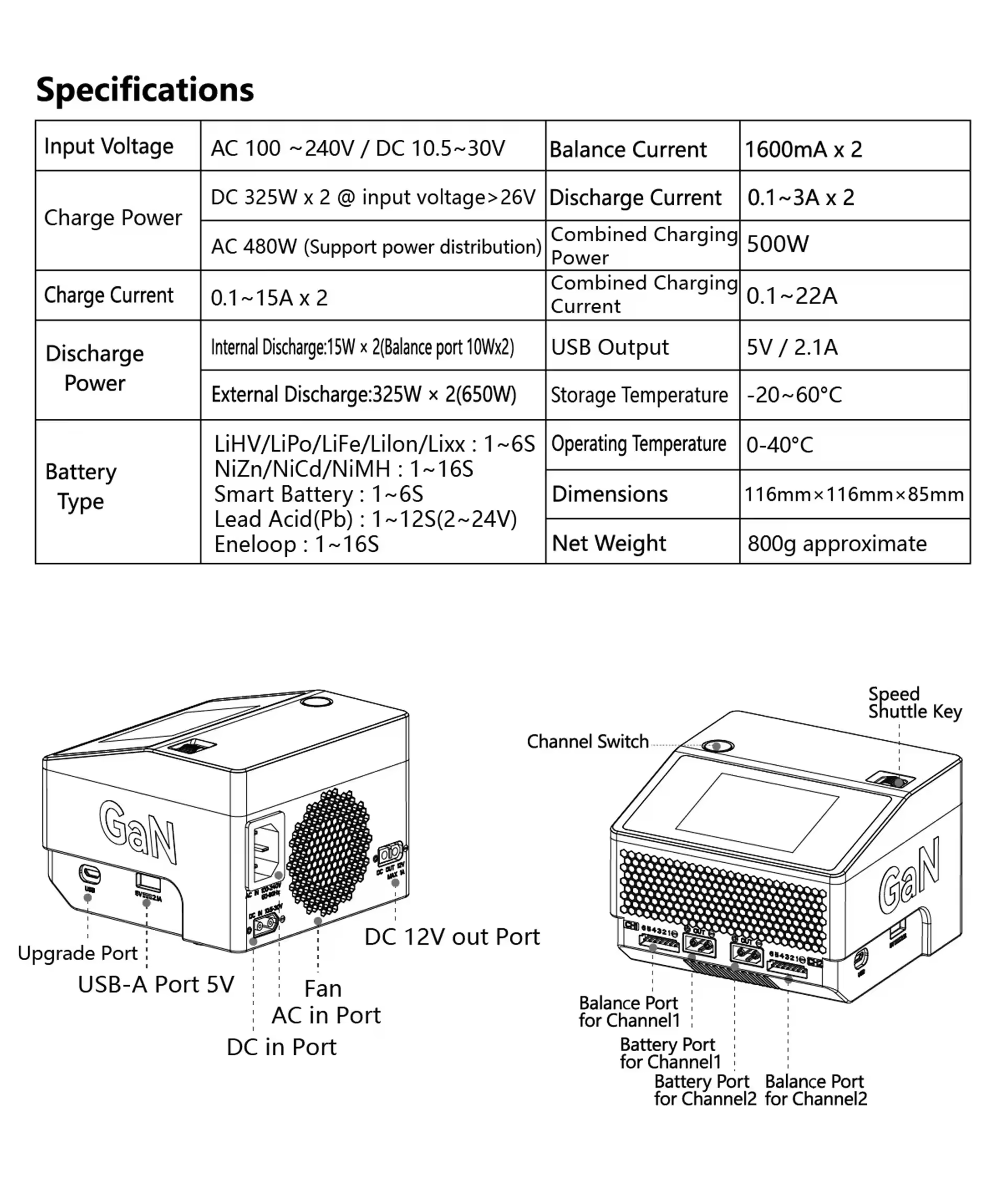 hota s6 ultra dual channel charger 8