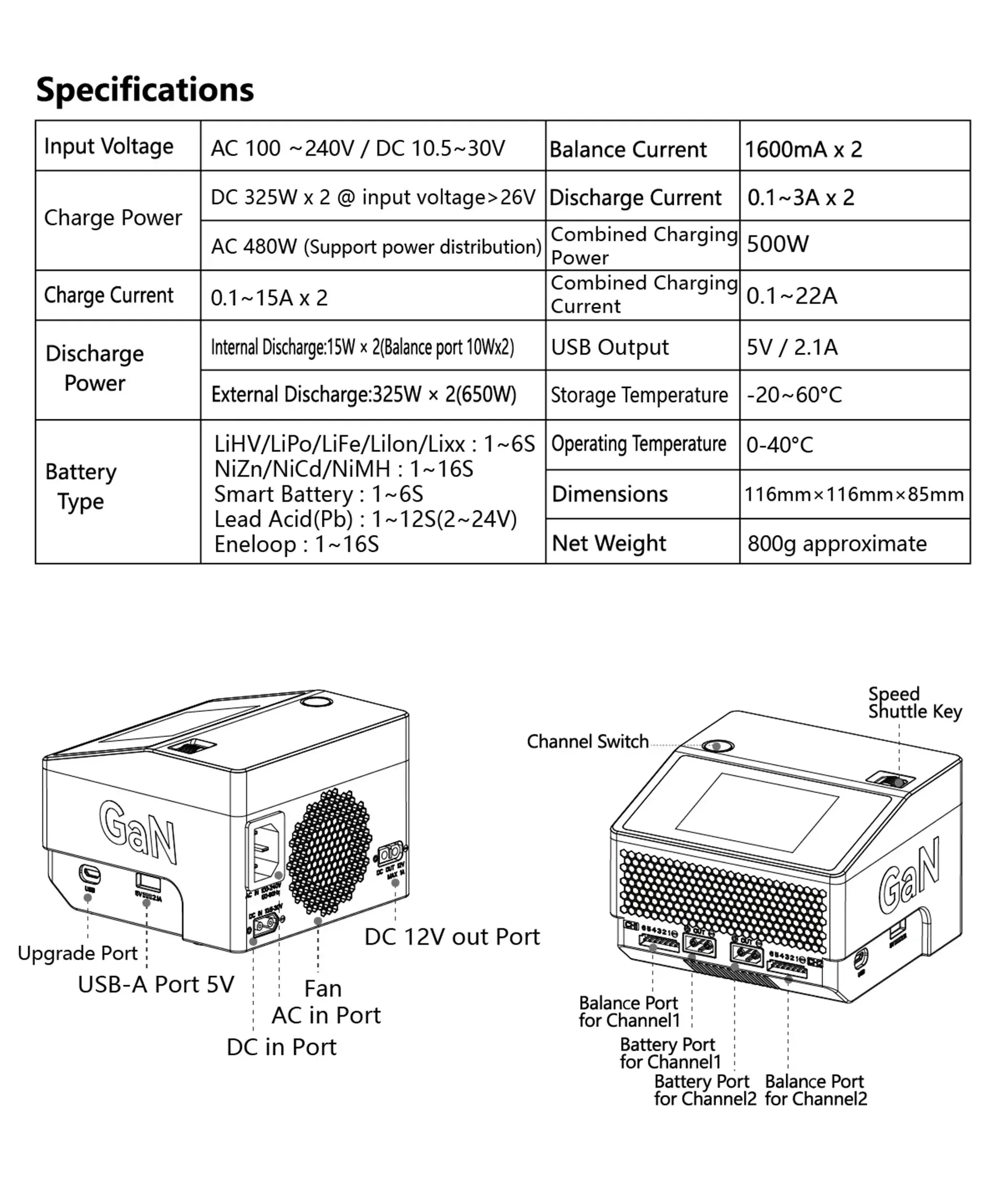 hota s6 ultra dual channel charger 8