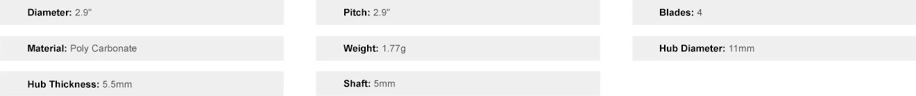 HQ 2.9x2.9x4 Quad-Blade 3" Props