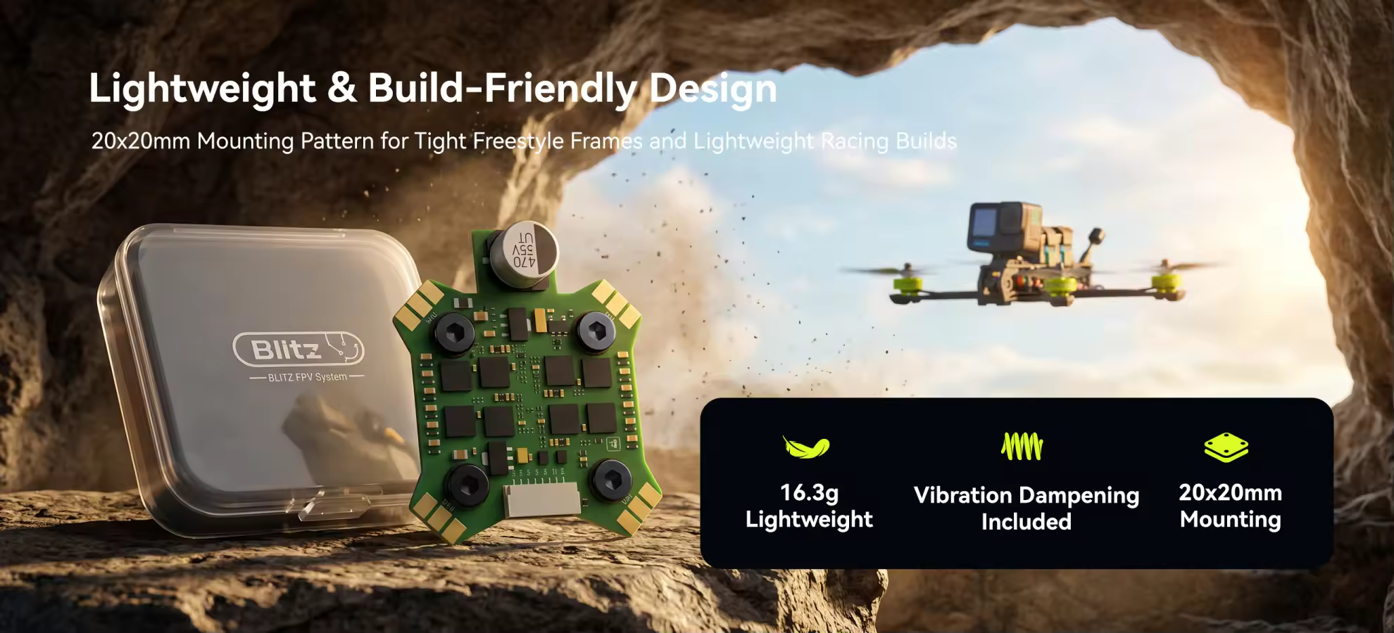 iflight blitz mini f722 e55s 4 in 1 stack lightweight pc