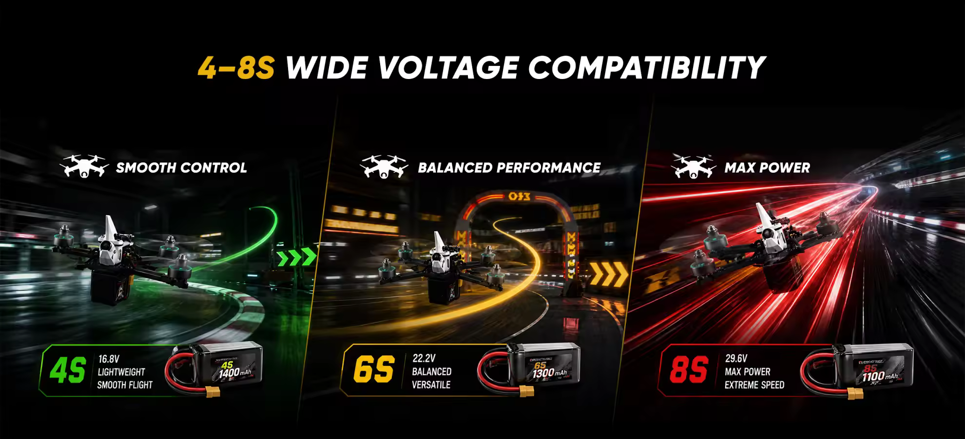 iflight borg 5s 60r stack 4 8s wide voltage pc h5