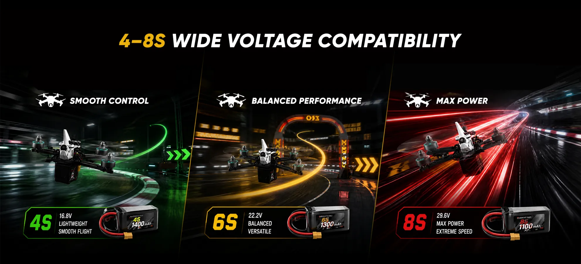 iflight borg 5s 60r stack 4 8s wide voltage pc h5