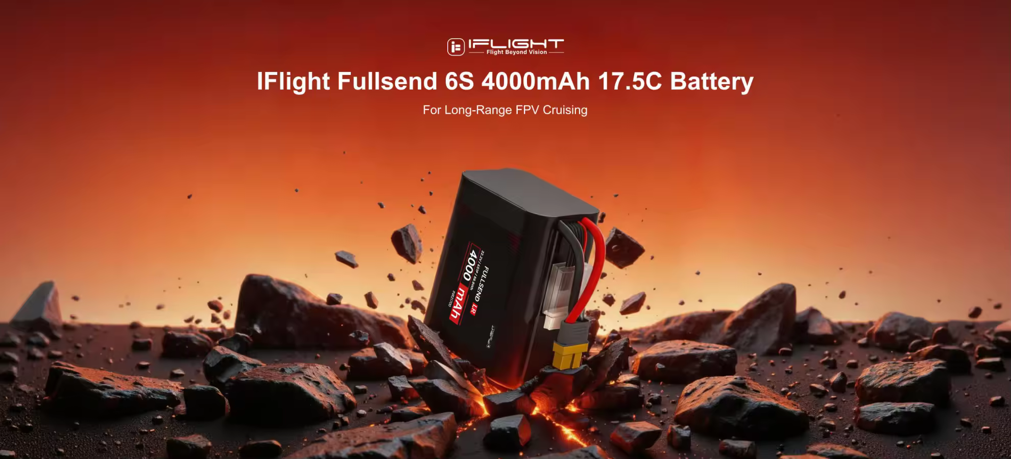 iflight fullsend 6s 4000mah li ion 175c battery with xt60 plug for long range