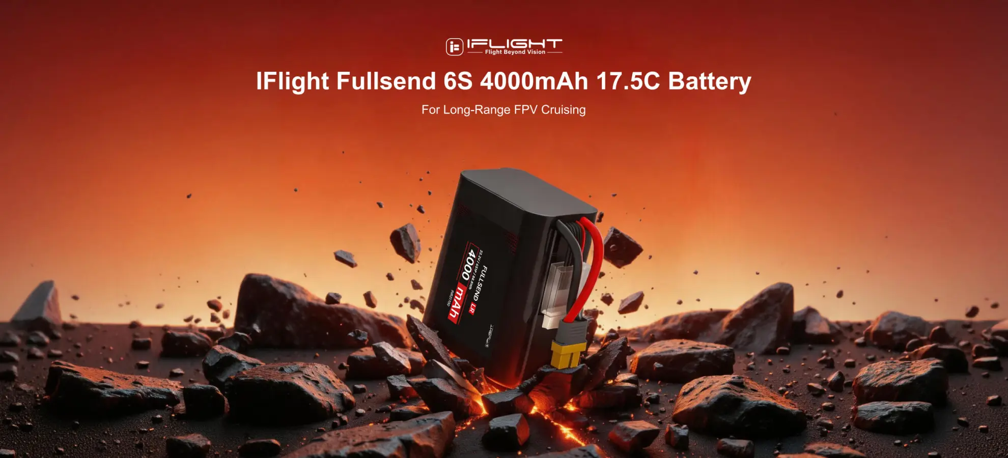 iflight fullsend 6s 4000mah li ion 175c battery with xt60 plug for long range