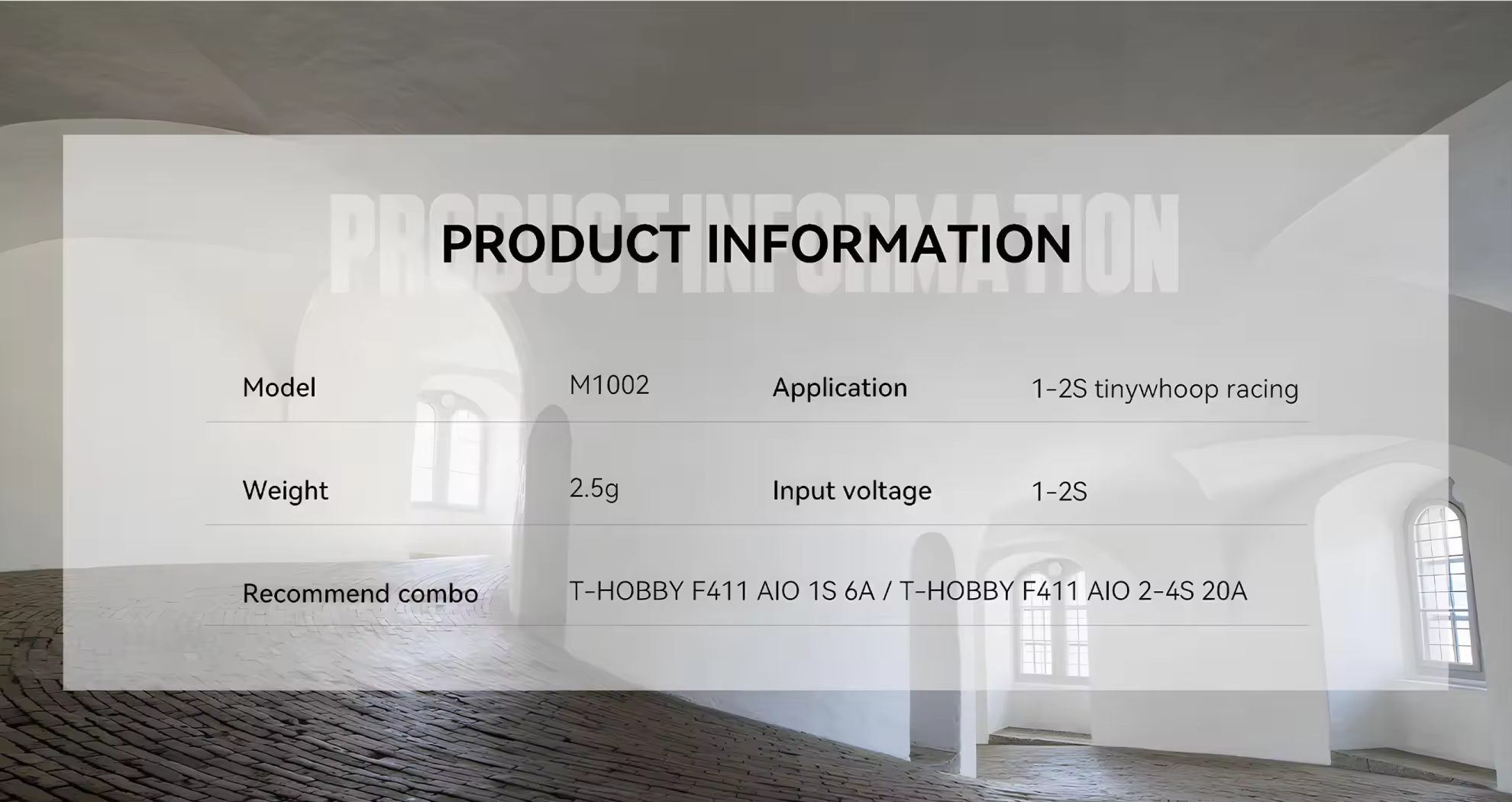 information of t hobby m1002 fpv motor