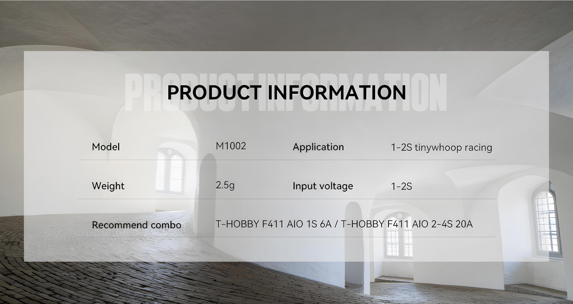 information of t hobby m1002 fpv motor