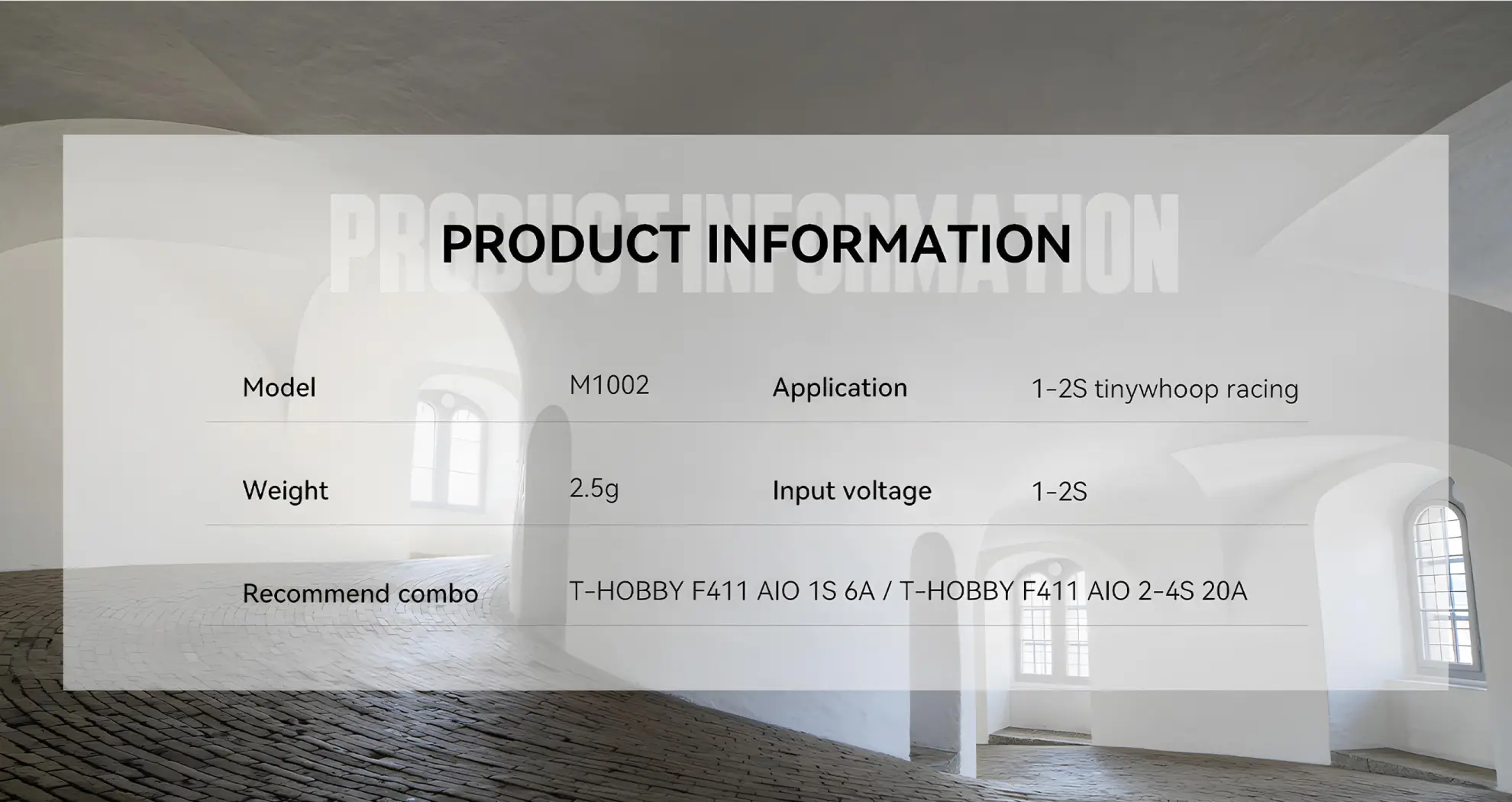 information of t hobby m1002 fpv motor