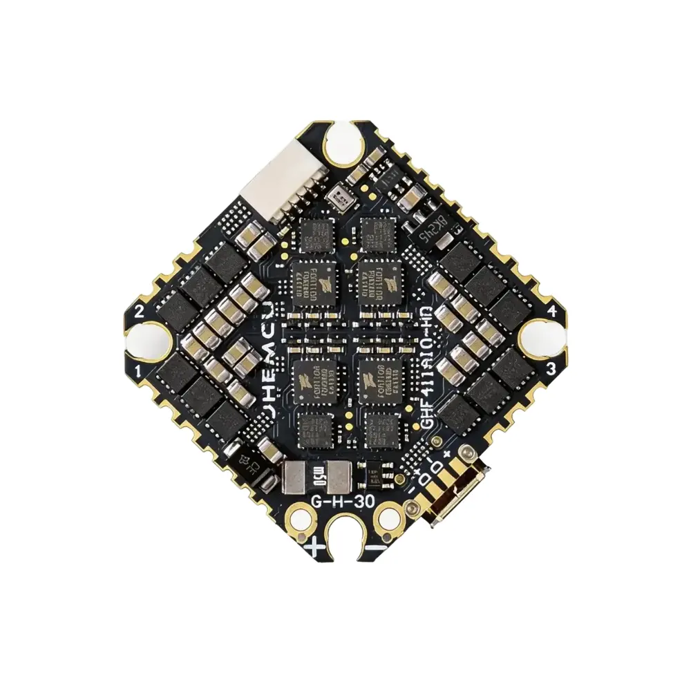 jhemcu updated ghf411 aio flight controller f4 and 40a bluejay 4in1 esc