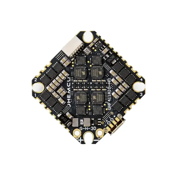 jhemcu updated ghf411 aio flight controller f4 and 40a bluejay 4in1 esc
