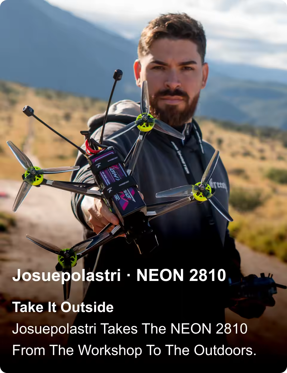 josuepolastri takes the neon 2810 from the workshop to the outdoors
